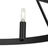 Trenton 6 Light Chandelier 28", Matte Black