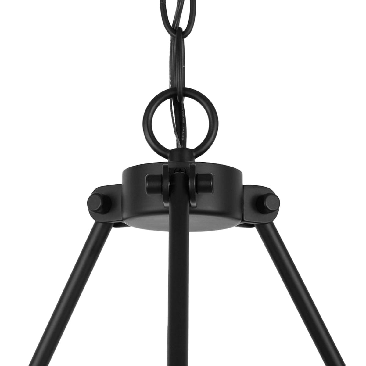 Trenton 6 Light Chandelier 28", Matte Black