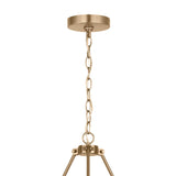 Trenton 6 Light Chandelier 28", Satin Brass