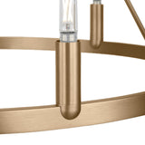 Trenton 6 Light Chandelier 28", Satin Brass