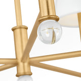 Savannah 5 Light Chandelier 33", Gilded Brass