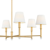 Savannah 6 Light Chandelier 40", Gilded Brass