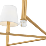 Savannah 6 Light Chandelier 40", Gilded Brass