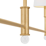 Savannah 2 Light Linear Pendant 56", Gilded Brass