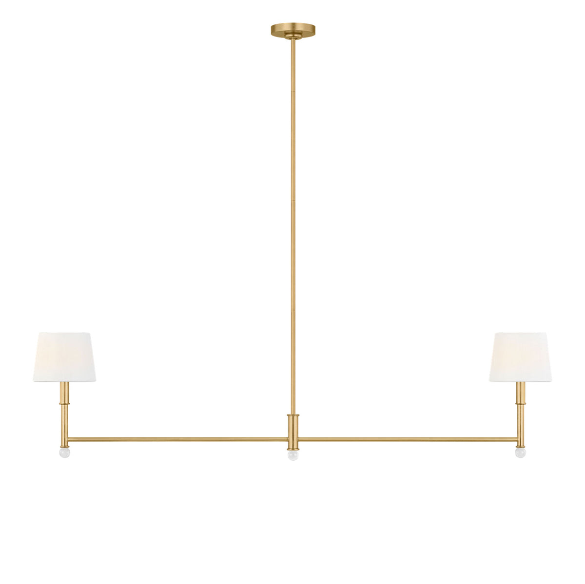 Savannah 2 Light Linear Pendant 56", Gilded Brass
