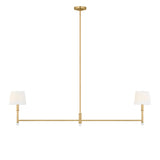 Savannah 2 Light Linear Pendant 56", Gilded Brass