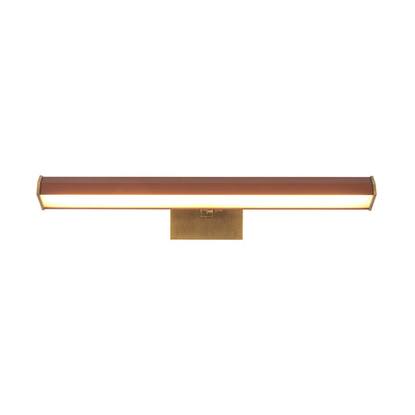 Marvelle LED Picture Light 21", Maroon and Vintage Brass