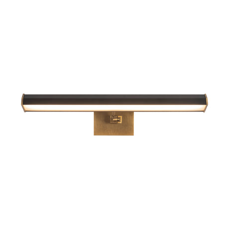 Marvelle LED Picture Light 21", Matte Black and Vintage Brass
