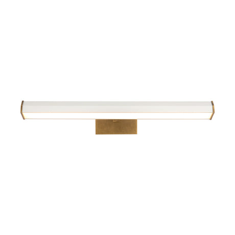 Marvelle LED Picture Light 21", Matte White and Vintage Brass