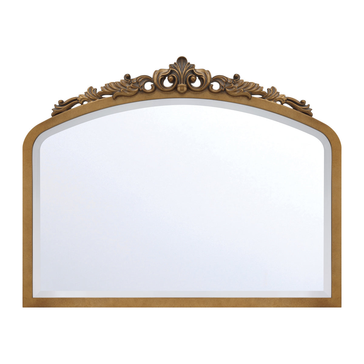 Vivienne Arched Rectangular Decorative Mirror 40" x  31", Burnished Brass