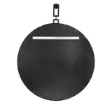 Troy Round Decorative Mirror 40" x 50", Matte Black