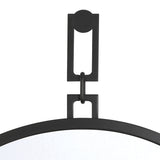 Troy Round Decorative Mirror 40" x 50", Matte Black