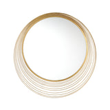 Devon Round Decorative Mirror 35" x 35", Antique Gold