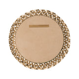 Flossie Round Decorative Mirror 30" x 30", Soft Brass