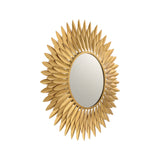 Alicia Round Decorative Mirror 24" x 24", Antique Gold