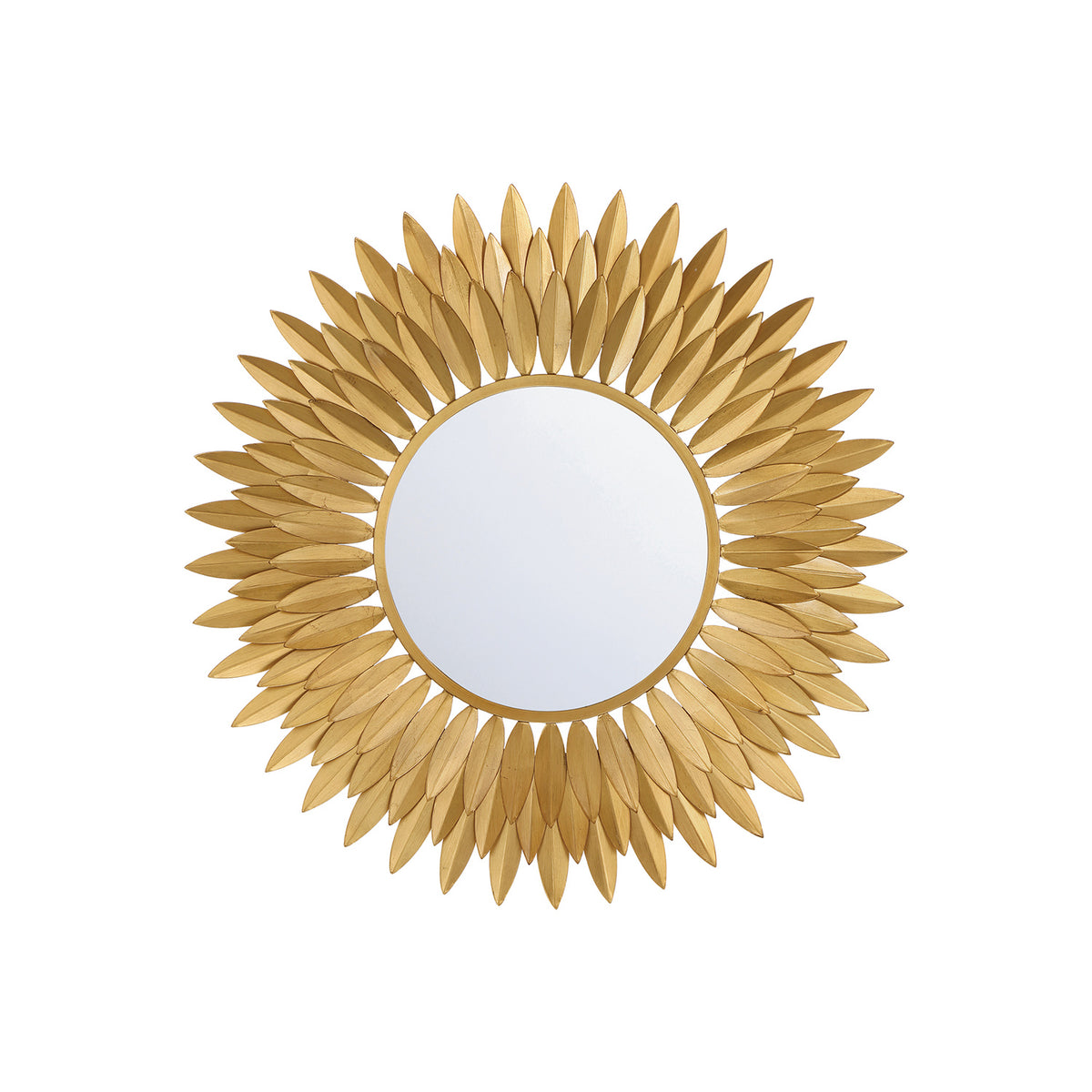 Alicia Round Decorative Mirror 24" x 24", Antique Gold