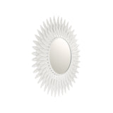 Alicia Round Decorative Mirror 24" x 24", Matte White