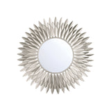 Alicia Round Decorative Mirror 24" x 24", Antique Silver