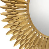 Alicia Round Decorative Mirror 30" x 30", Antique Gold
