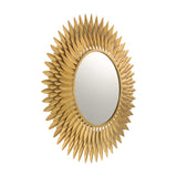 Alicia Round Decorative Mirror 30" x 30", Antique Gold