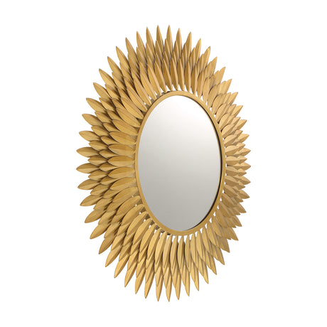 Alicia Round Decorative Mirror 30" x 30", Antique Gold