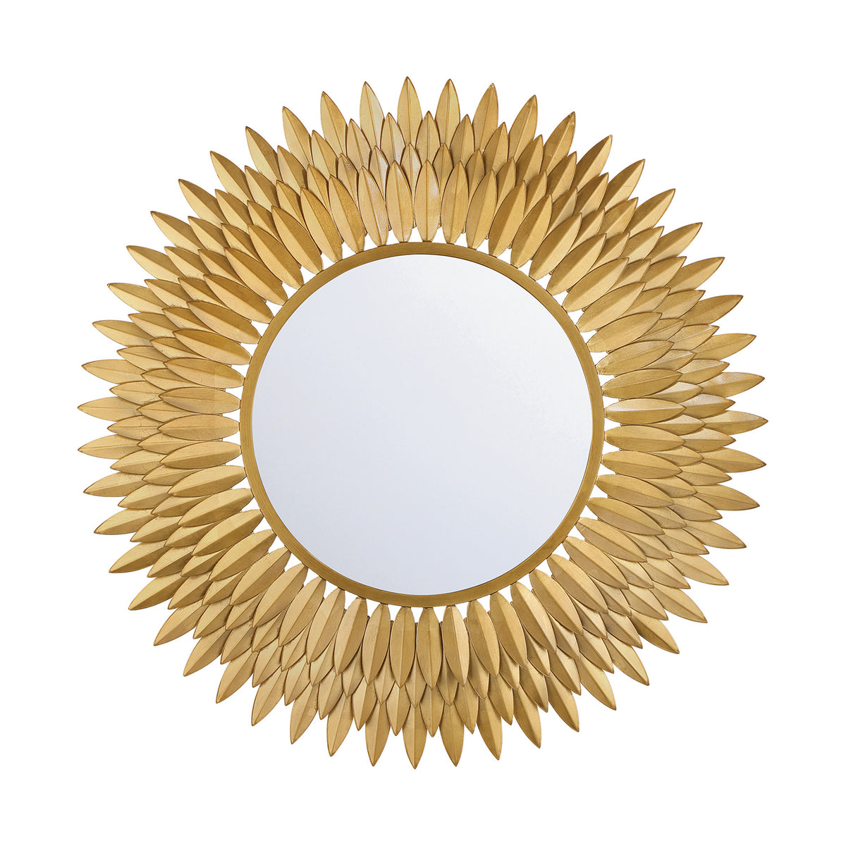 Alicia Round Decorative Mirror 30" x 30", Antique Gold