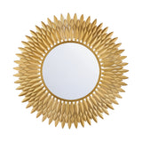 Alicia Round Decorative Mirror 30" x 30", Antique Gold