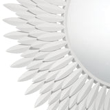 Alicia Round Decorative Mirror 30" x 30", Matte White