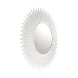 Alicia Round Decorative Mirror 30" x 30", Matte White