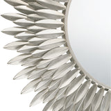 Alicia Round Decorative Mirror 30" x 30", Antique Silver