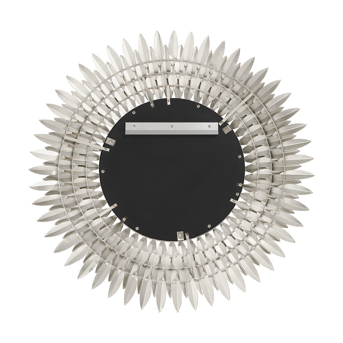 Alicia Round Decorative Mirror 30" x 30", Antique Silver