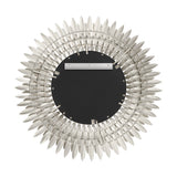 Alicia Round Decorative Mirror 30" x 30", Antique Silver