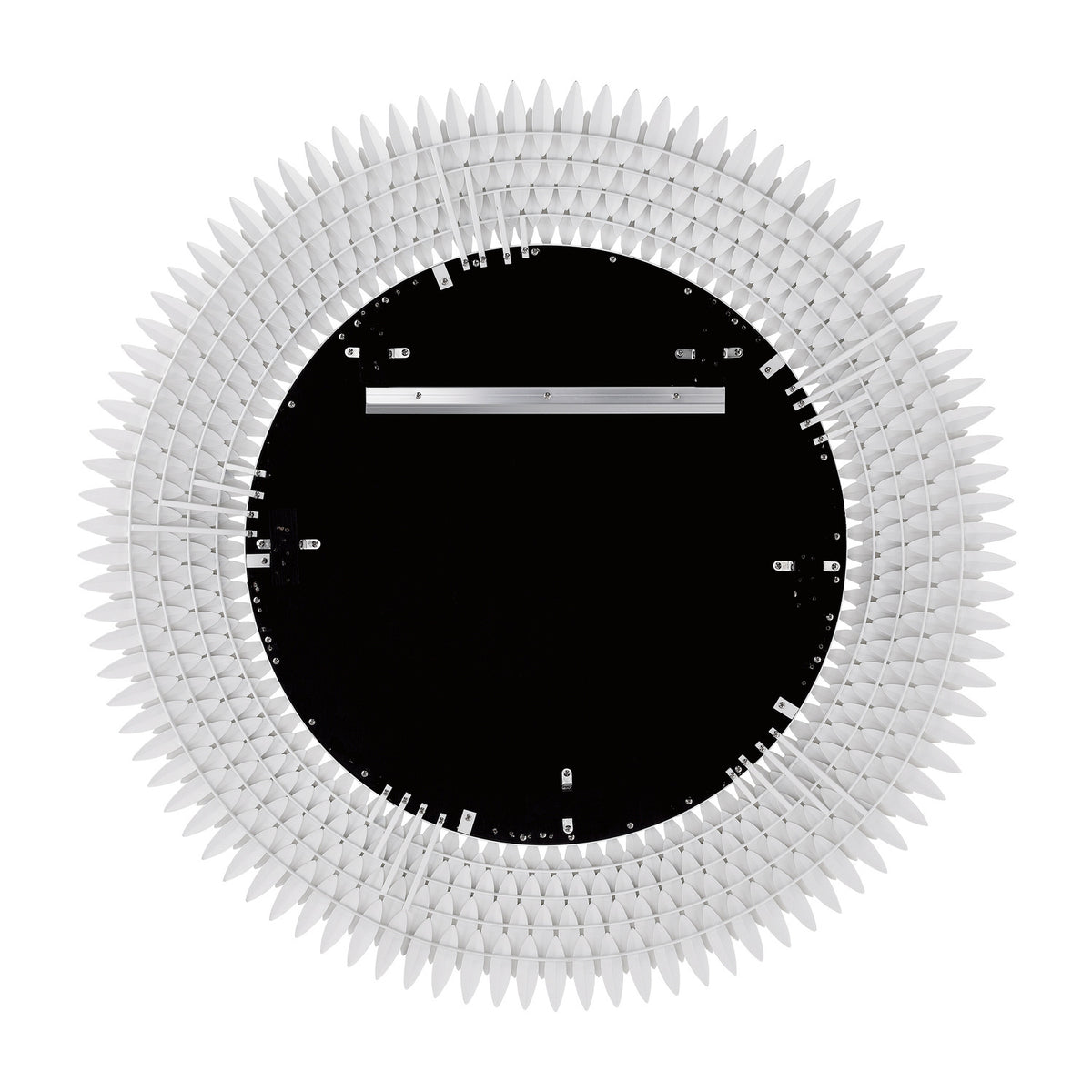 Alicia Round Decorative Mirror 47" x 47", Matte White