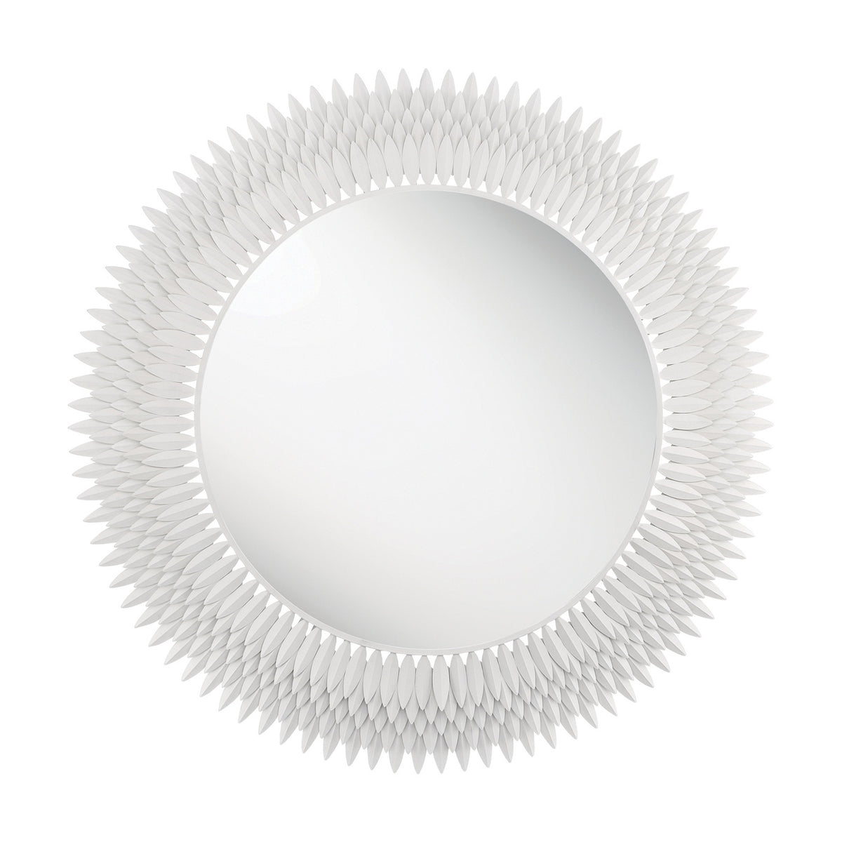 Alicia Round Decorative Mirror 47" x 47", Matte White