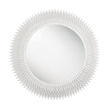 Alicia Round Decorative Mirror 47" x 47", Matte White