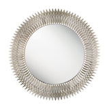 Alicia Round Decorative Mirror 47" x 47", Antique Silver