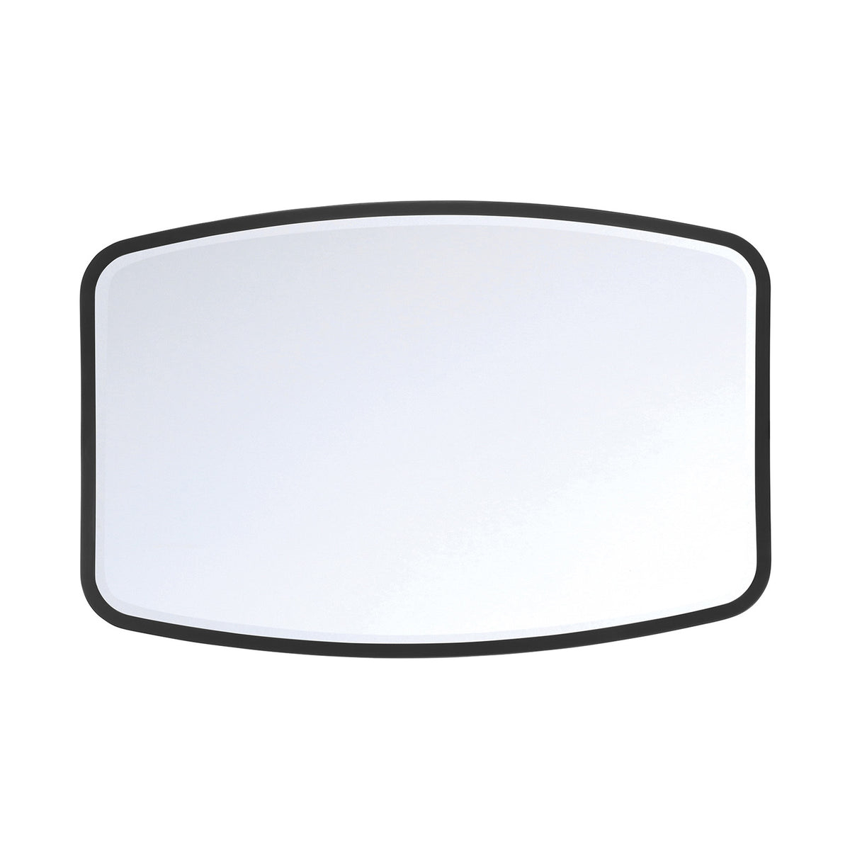 Pelham Rectangular Decorative Mirror 24" x 36", Matte Black