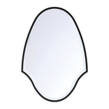 Pelham Shield Decorative Mirror 28" x 40", Matte Black