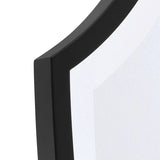 Pelham Shield Decorative Mirror 28" x 40", Matte Black