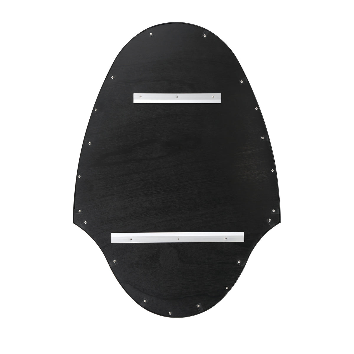 Pelham Shield Decorative Mirror 28" x 40", Matte Black