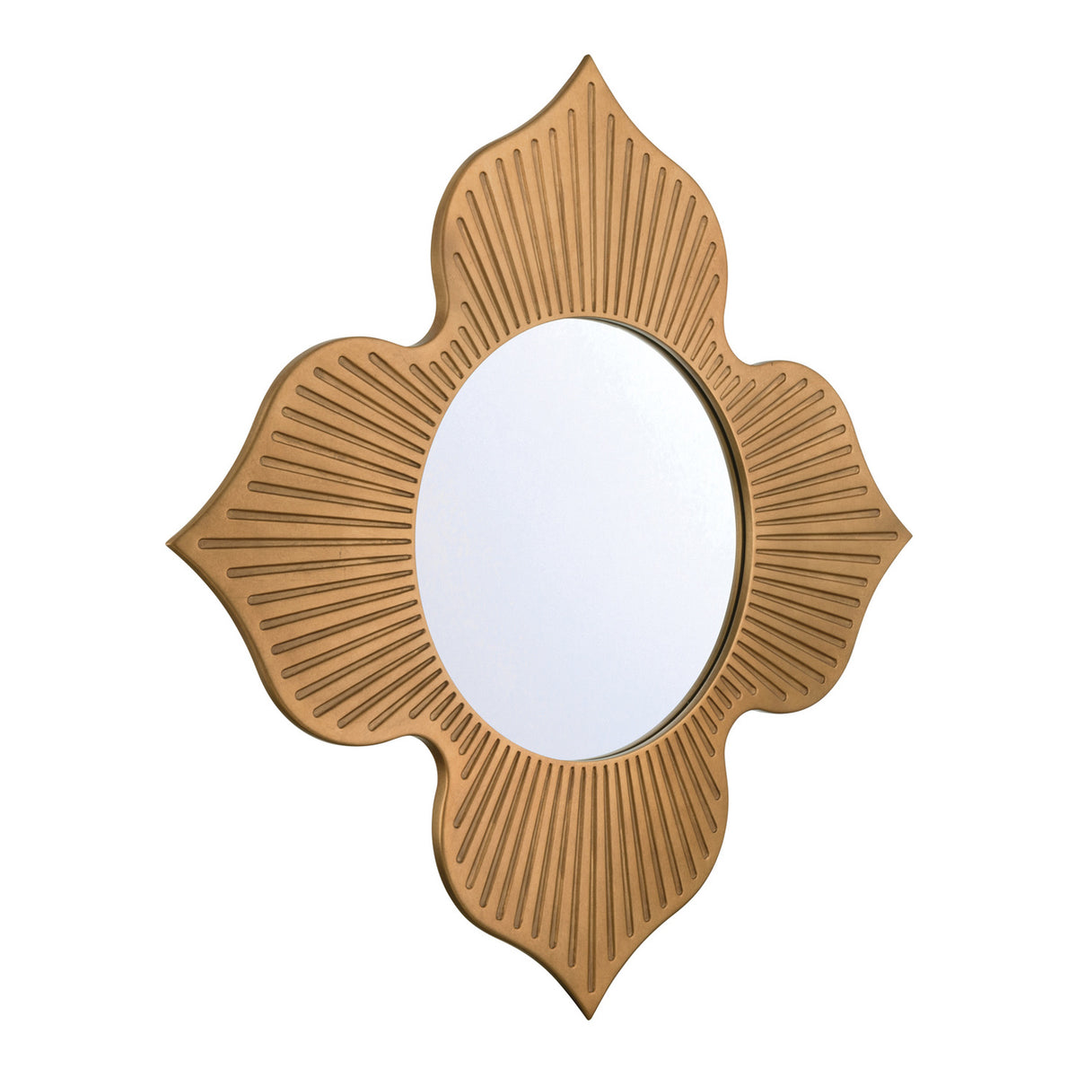 Hayley Quatrefoil Decorative Mirror 48" x 48", Burnished Brass