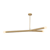 Roswell 3 Light LED Pendant 52", Brushed Brass