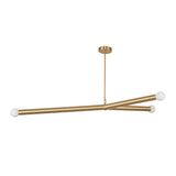 Roswell 3 Light LED Pendant 52", Brushed Brass