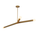 Roswell 3 Light LED Pendant 52", Brushed Brass