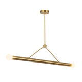 Roswell 2 Light LED Linear Pendant 52", Brushed Brass