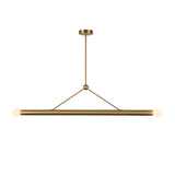 Roswell 2 Light LED Linear Pendant 52", Brushed Brass