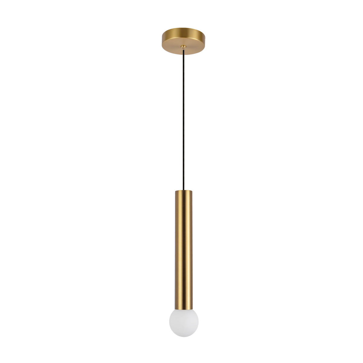 Roswell LED Pendant 5", Brushed Brass