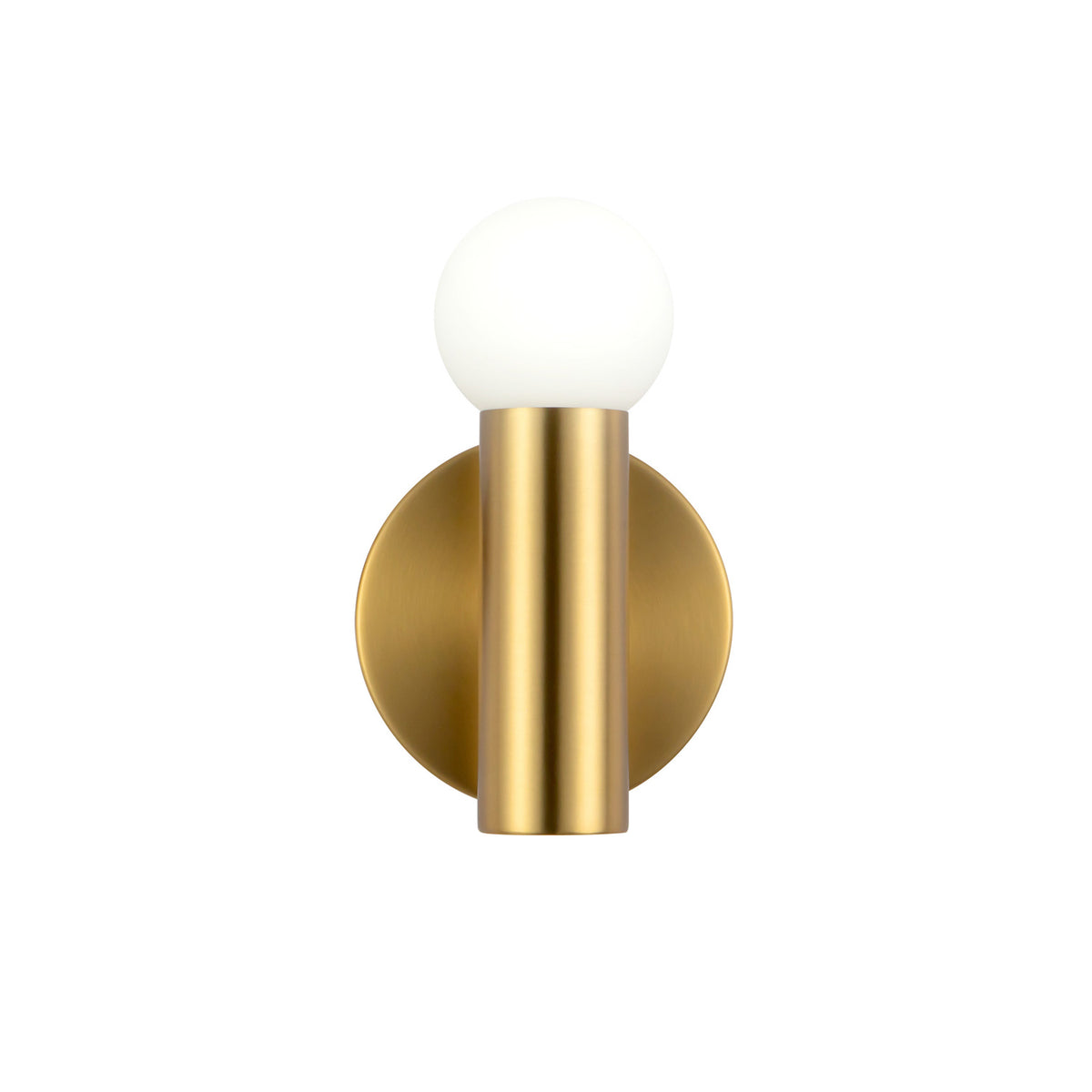 Roswell 1 Light LED Wall Sconce 8", Brushed Brass