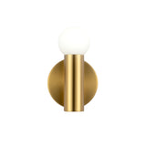 Roswell 1 Light LED Wall Sconce 8", Brushed Brass
