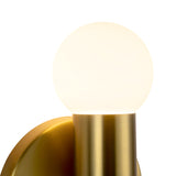 Roswell 1 Light LED Wall Sconce 8", Brushed Brass